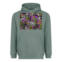 Sage mardi gras celebration pattern Heavyweight Hoodie - CowhideDigitalArt