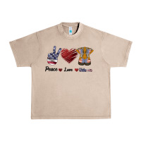 French Oak Peace Love Veteran Urban Heavy Tee - Bettercallsaul