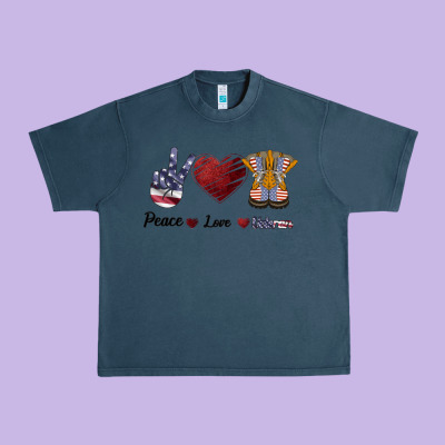 Peace Love Veteran Urban Heavy Tee Designed By Bettercallsaul