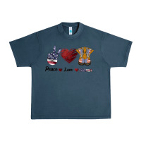 Midnight Navy Peace Love Veteran Urban Heavy Tee - Bettercallsaul