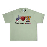 Oil Green Peace Love Veteran Urban Heavy Tee - Bettercallsaul