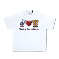 White Peace Love Veteran Urban Heavy Tee - Bettercallsaul