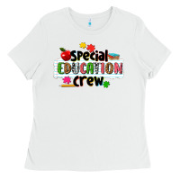 White special education crew Ladies Tee - NancyCooperArtShop