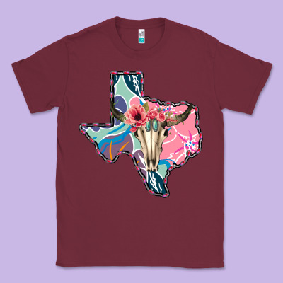 Texas Boho Bull Skull Classic Tee Designed By Bettercallsaul