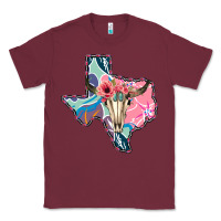 Burgundy Texas Boho Bull Skull Classic Tee - Bettercallsaul