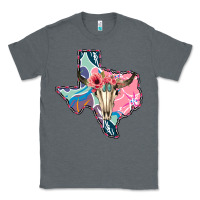 Charcoal Heather Texas Boho Bull Skull Classic Tee - Bettercallsaul