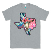 Heather Grey Texas Boho Bull Skull Classic Tee - Bettercallsaul