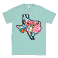 Seafoam Texas Boho Bull Skull Classic Tee - Bettercallsaul