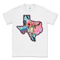 White Texas Boho Bull Skull Classic Tee - Bettercallsaul