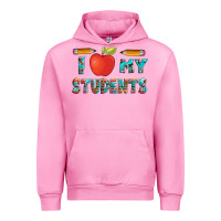 Fuchsia Pink i love my students with pen and Urban Hoodie - Artiststas