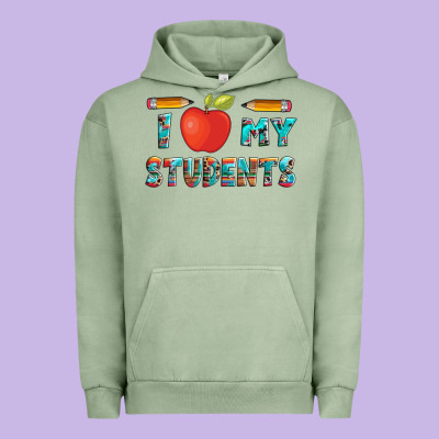 I Love My Students With Pen And Urban Hoodie Designed By Artiststas