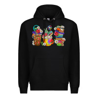 Black hippie coffee cups bbs Premium Hoodie - BundleAndBundleShop