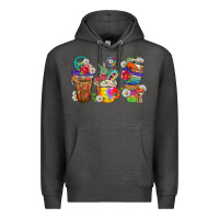 Charcoal Heather hippie coffee cups bbs Premium Hoodie - BundleAndBundleShop