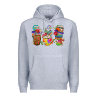 Heather Grey hippie coffee cups bbs Premium Hoodie - BundleAndBundleShop