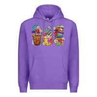 Purple hippie coffee cups bbs Premium Hoodie - BundleAndBundleShop