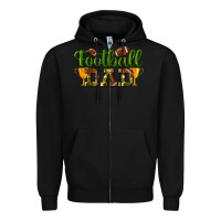 Black Football Dad Zipper Hoodie - BundleAndBundleShop