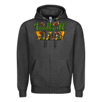 Charcoal Heather Football Dad Zipper Hoodie - BundleAndBundleShop