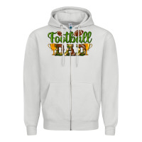 Dove Grey Football Dad Zipper Hoodie - BundleAndBundleShop