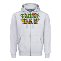 Heather Grey Football Dad Zipper Hoodie - BundleAndBundleShop