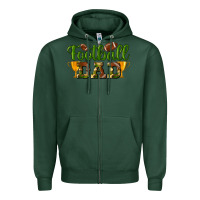 Sports Green Football Dad Zipper Hoodie - BundleAndBundleShop