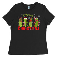 Black Pickle Merry Christmas Ladies Tee - MaliasSmallBusiness
