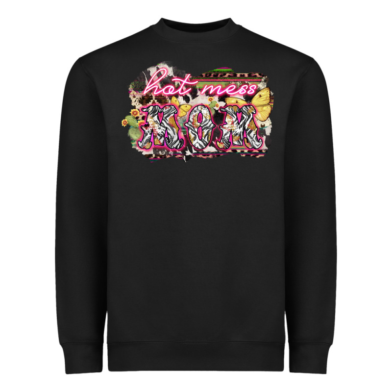 Hot Mess Mom Mother's Day Heavyweight Sweatshirt by HowdyJamesFarm | Teevron