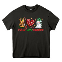 Asphalt peace love snowman Heavy Core Tee - NancyCooperArtShop