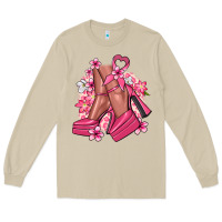 Mushroom Cancer high heels Cancer Awareness Long Sleeve Tee - HowdyJamesFarm