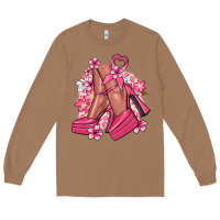 Toasted Coconut Cancer high heels Cancer Awareness Long Sleeve Tee - HowdyJamesFarm