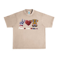 French Oak Peace Love Veteran Urban Heavy Tee - Bettercallsaul