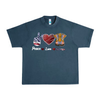 Midnight Navy Peace Love Veteran Urban Heavy Tee - Bettercallsaul