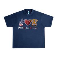 Navy Peace Love Veteran Urban Heavy Tee - Bettercallsaul
