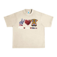 Sandshell Peace Love Veteran Urban Heavy Tee - Bettercallsaul