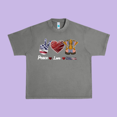 Peace Love Veteran Urban Heavy Tee Designed By Bettercallsaul