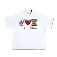 White Peace Love Veteran Urban Heavy Tee - Bettercallsaul
