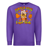 Purple pumpkin spice coffee club Premium Sweatshirt - CowhideDigitalArt