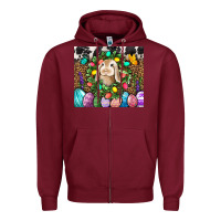Burgundy Easter Bunny Tumbler Zipper Hoodie - BundleAndBundleShop