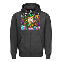 Charcoal Heather Easter Bunny Tumbler Zipper Hoodie - BundleAndBundleShop