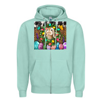 Seafoam Easter Bunny Tumbler Zipper Hoodie - BundleAndBundleShop