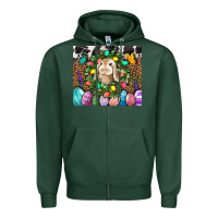 Sports Green Easter Bunny Tumbler Zipper Hoodie - BundleAndBundleShop