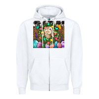 White Easter Bunny Tumbler Zipper Hoodie - BundleAndBundleShop
