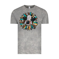Cloud Rock baby cow with sunflower Vintage Tee - RanaPortraitStore