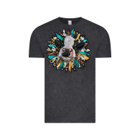 Vintage Black baby cow with sunflower Vintage Tee - RanaPortraitStore