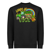 Black Loads of luck tractor Heavyweight Sweatshirt - CowGirlArtShop