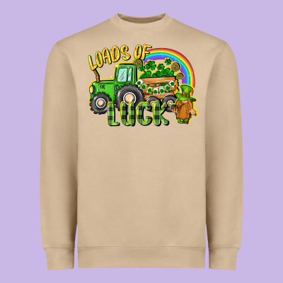 Loads Of Luck Tractor Heavyweight Sweatshirt Designed By Cowgirlartshop