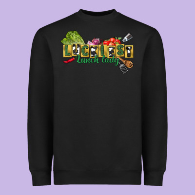 Luckiest Lunch Lady St. Patrick's Day Heavyweight Sweatshirt Designed By Cowgirlartshop