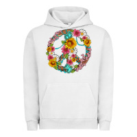Pigment Lunar Rock floral peace sign with gemstone Urban Hoodie - Artiststas