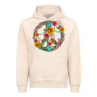 Sandshell floral peace sign with gemstone Urban Hoodie - Artiststas
