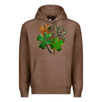 Chestnut Leopard shamrock St. Patricks Day Premium Hoodie - FaDigitalArtStudio