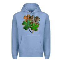 Colony Blue Leopard shamrock St. Patricks Day Premium Hoodie - FaDigitalArtStudio